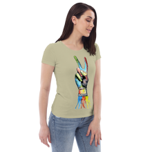 Load image into Gallery viewer, Women&#39;s fitted eco tee - Bleeding Peace
